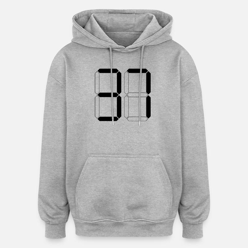 NUMÉRO 37 Trente-sept cadeaux numériques - Sweat à capuche oversize unisexe - gris chiné