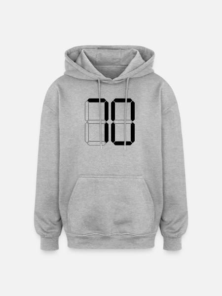 NUMBER 70 Seventy Gift Digital - Oversized Unisex Hoodie - heather grey