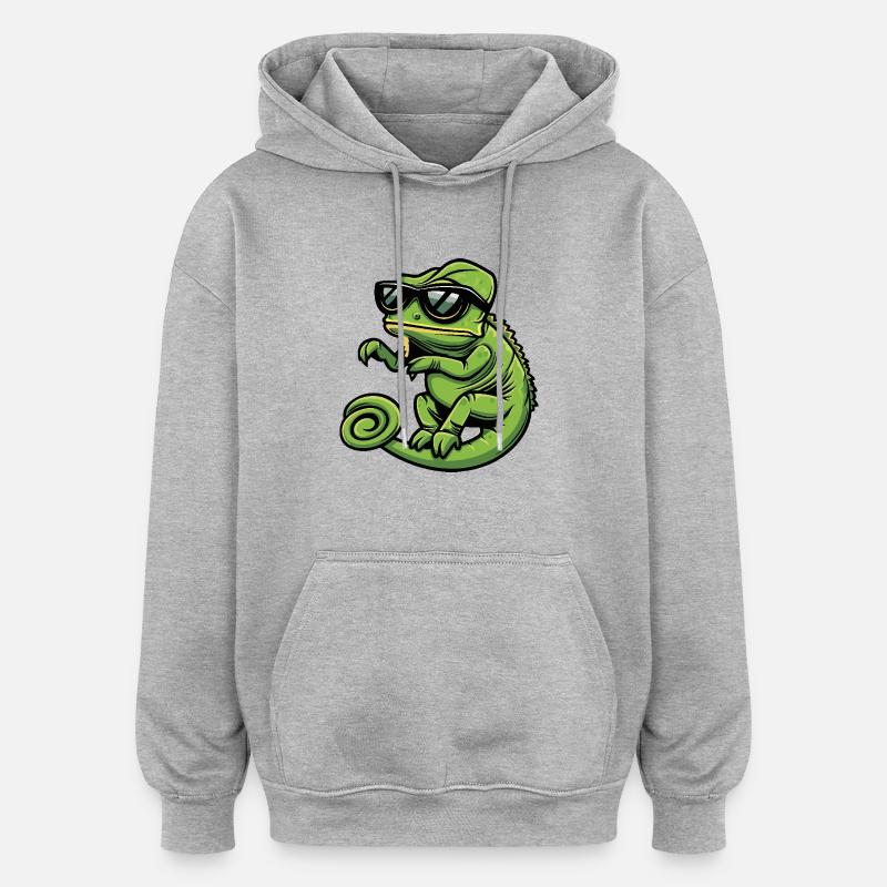 Chameleon Cool Comic - Oversized Unisex Hoodie - heather grey