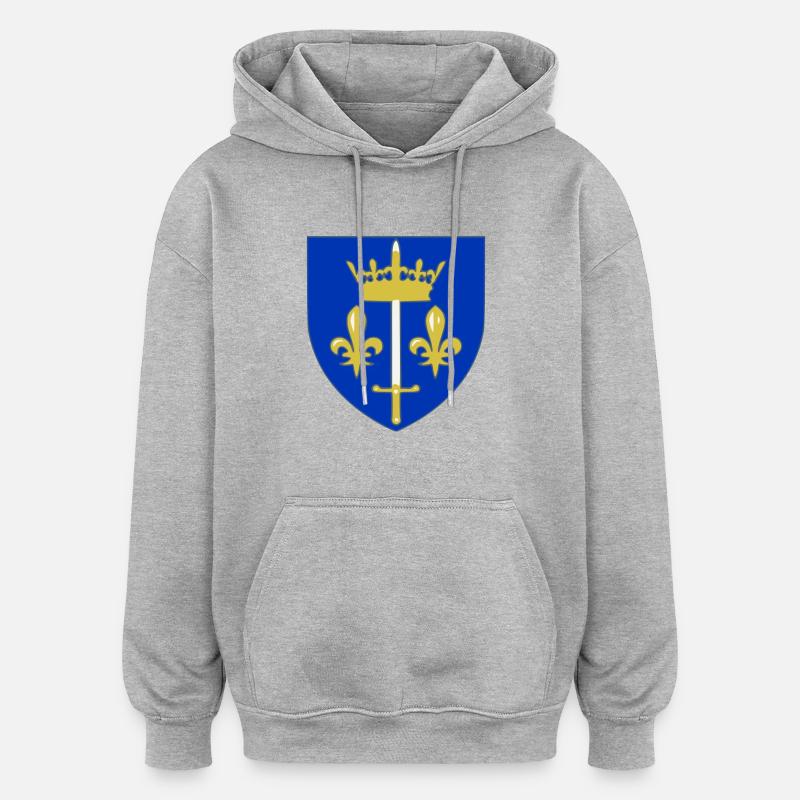 royalistischen royalistischen - Oversized Unisex Hoodie - Grau meliert