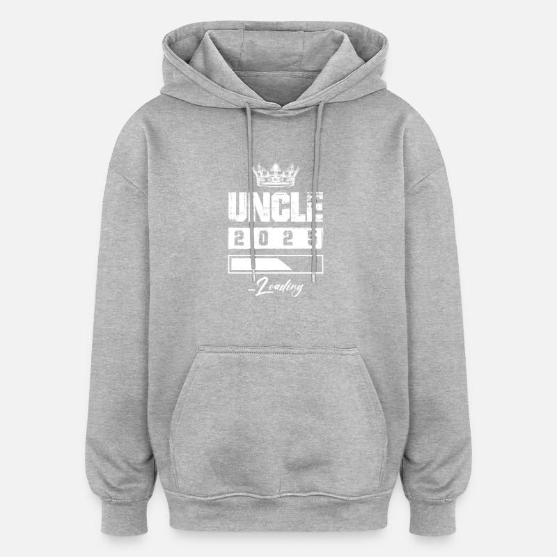 Uncle 2025 Loading - Oversized Unisex Hoodie - heather grey