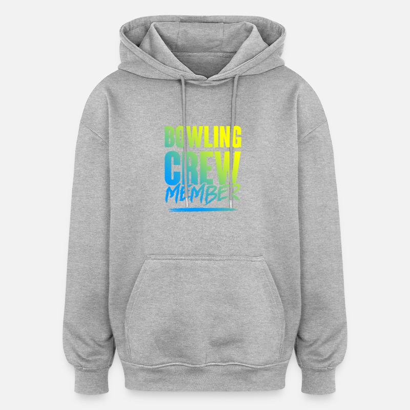 Équipe de bowling - Sweat à capuche oversize unisexe - gris chiné