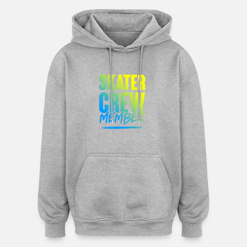 Équipe de patineurs - Sweat à capuche oversize unisexe - gris chiné