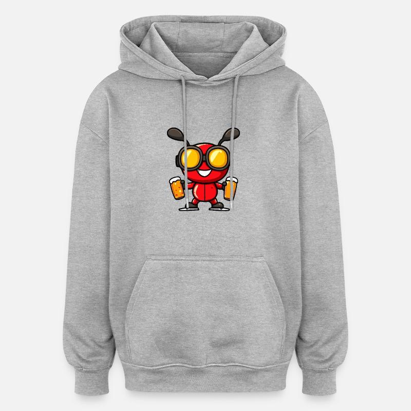 Bière après-ski Ant - Sweat à capuche oversize unisexe - gris chiné