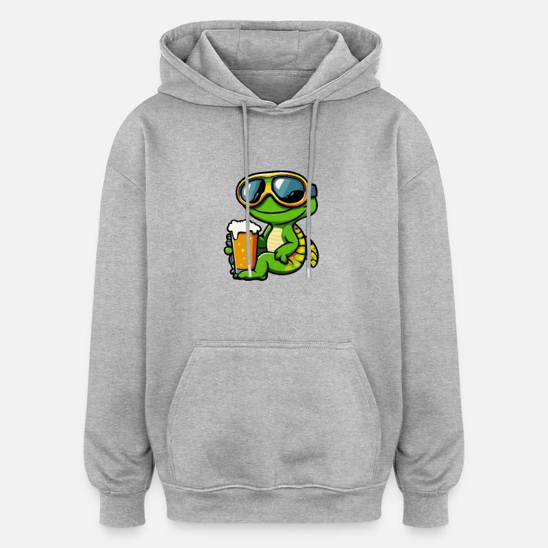 Bière d’après-ski Chameleon - Sweat à capuche oversize unisexe - gris chiné