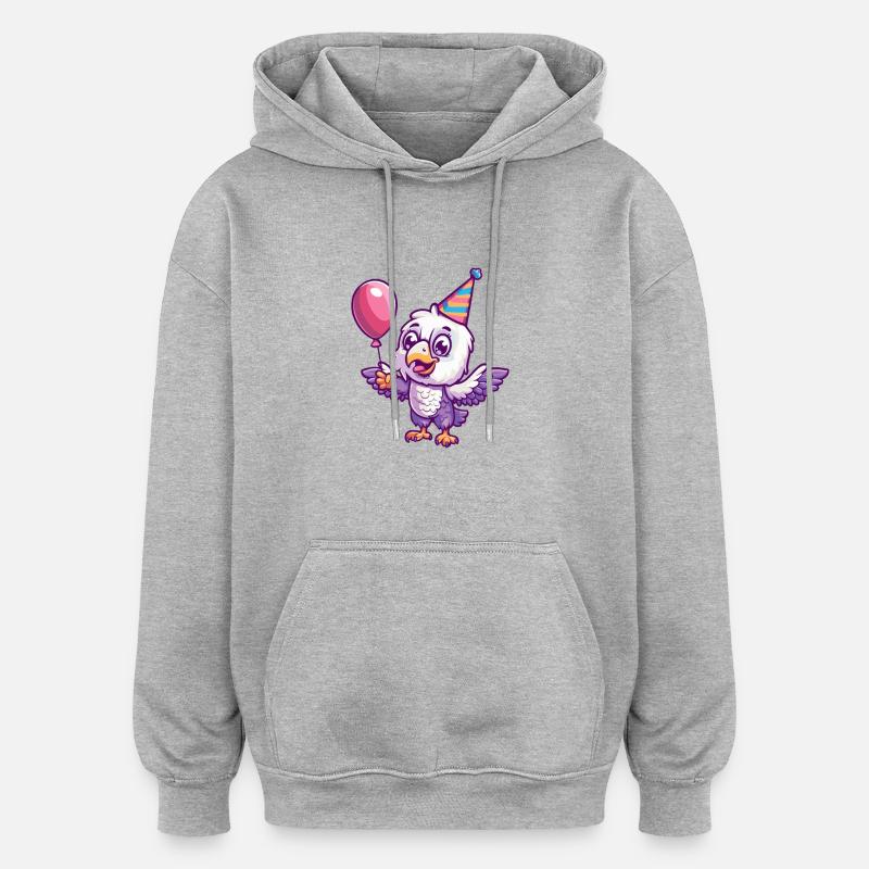 Aigle Anniversaire Bébé - Sweat à capuche oversize unisexe - gris chiné