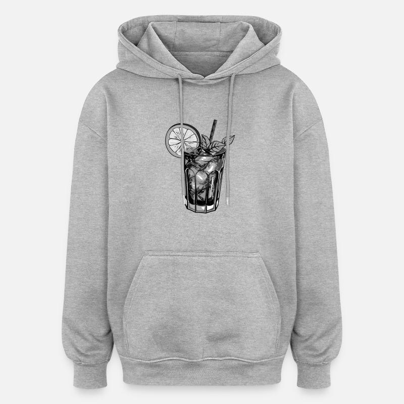 Boisson à la limonade - Sweat à capuche oversize unisexe - gris chiné