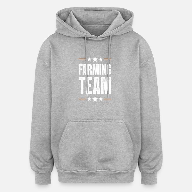 Équipe agricole - Sweat à capuche oversize unisexe - gris chiné