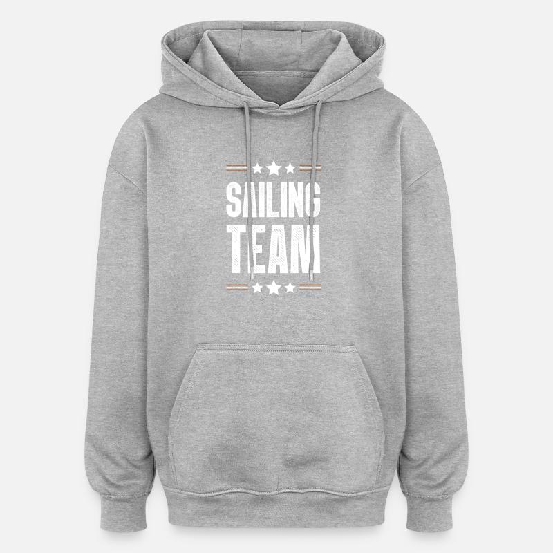 Equipe de voile - Sweat à capuche oversize unisexe - gris chiné