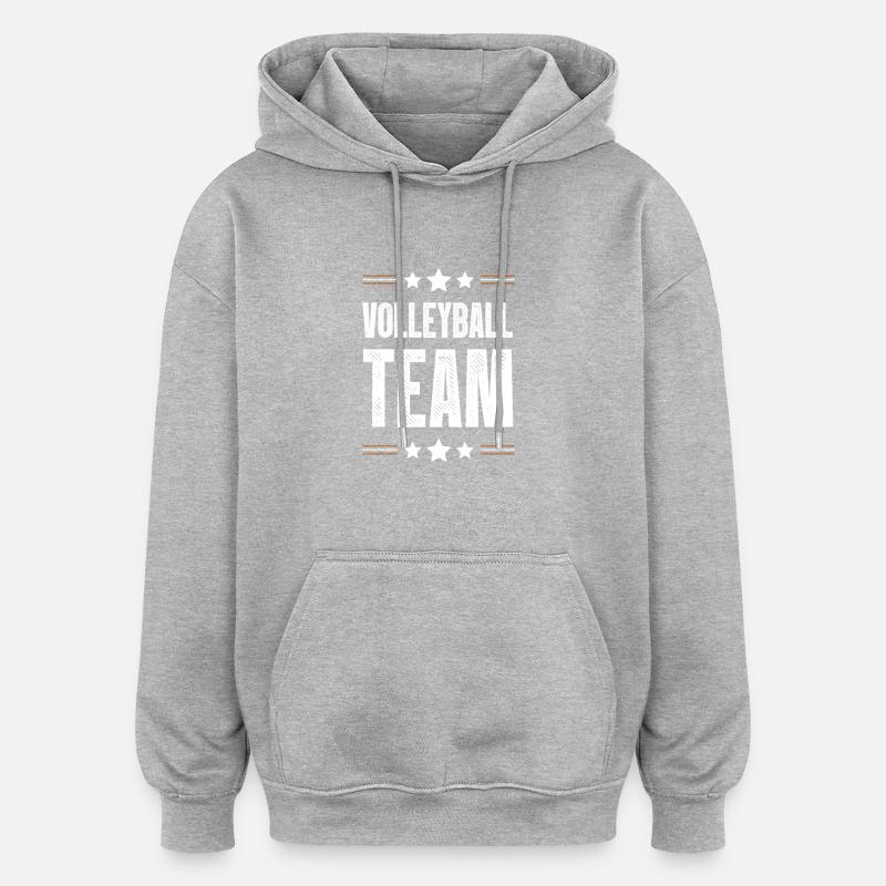 Équipe de volley-ball - Sweat à capuche oversize unisexe - gris chiné