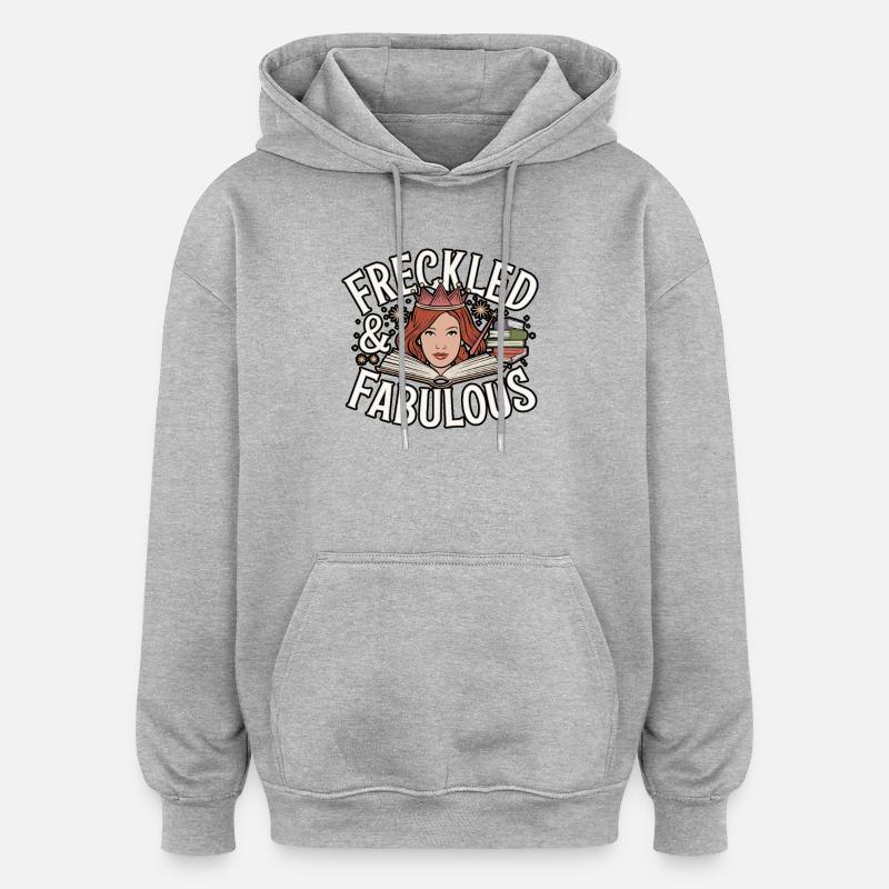 Cheveux roux Rousse Irlandaise Rousse - Sweat à capuche oversize unisexe - gris chiné