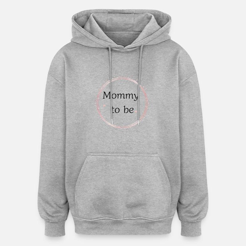 Future maman - Sweat à capuche oversize unisexe - gris chiné