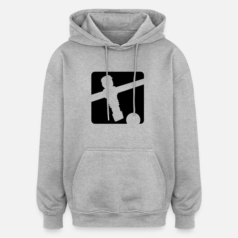 kickerpartner - Kickershirt - Oversized Unisex Hoodie - Grau meliert