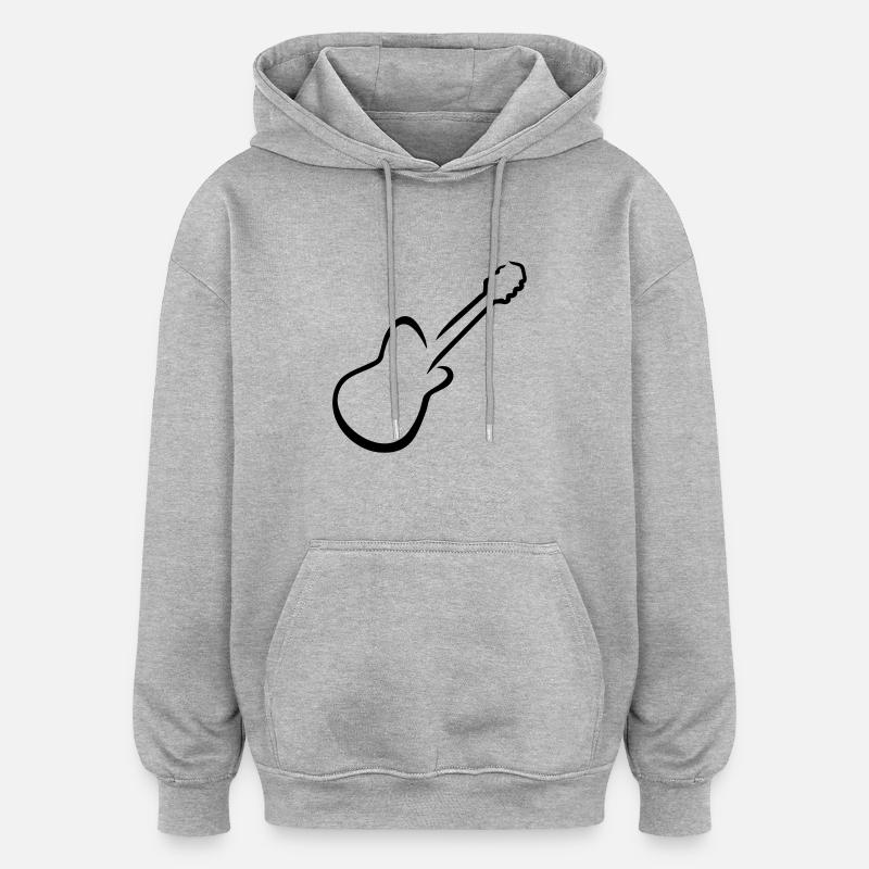 Guitar - Oversized Unisex Hoodie - heather grey