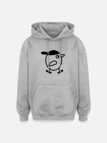 Inliner - Inline skaten - Oversized Unisex Hoodie - Grau meliert