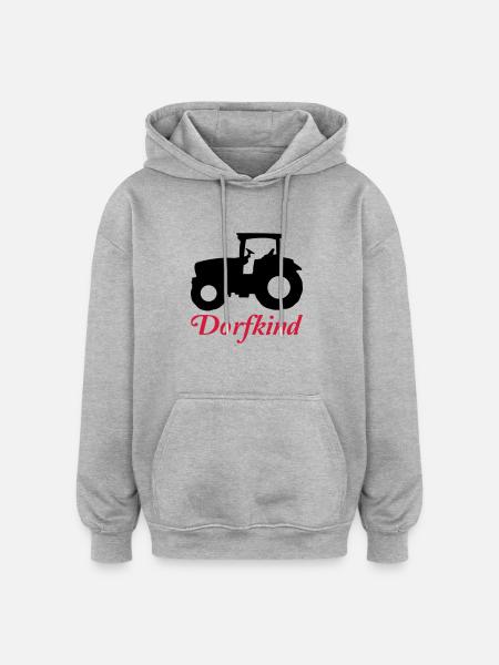 traktor2 - Oversized Unisex Hoodie - Grau meliert