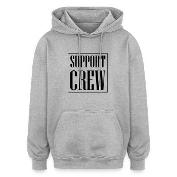 Support Crew - Oversized Unisex Hoodie - Grau meliert - Vorne - Noah (186cm)