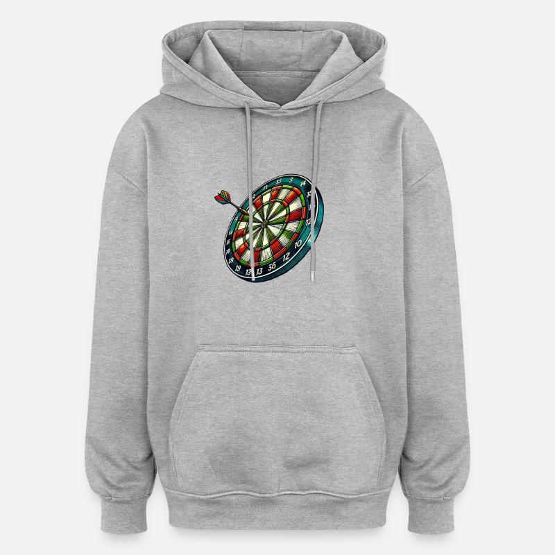 cible - Sweat à capuche oversize unisexe - gris chiné