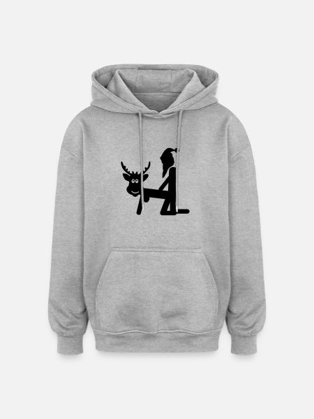 Rollenspiel - Oversized Unisex Hoodie - Grau meliert