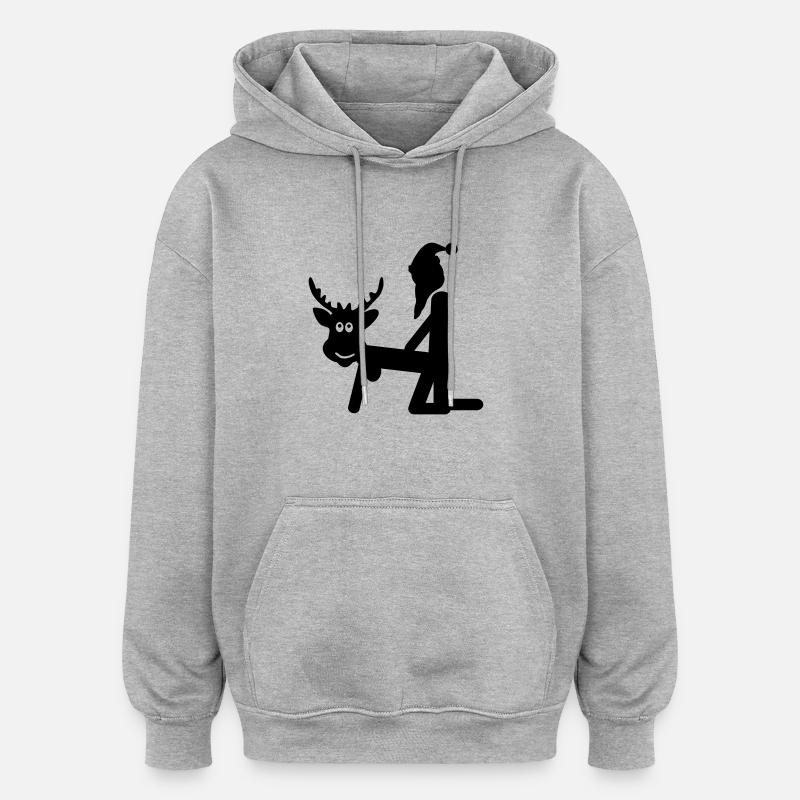 Rollenspiel - Oversized Unisex Hoodie - Grau meliert