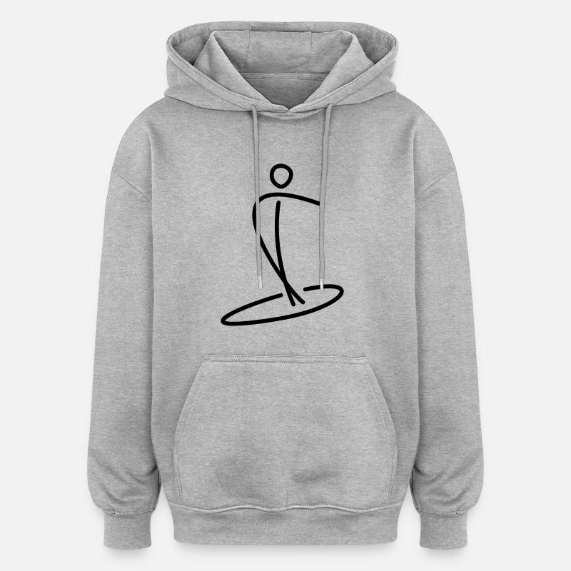 SURFEN - Oversized Unisex Hoodie - Grau meliert