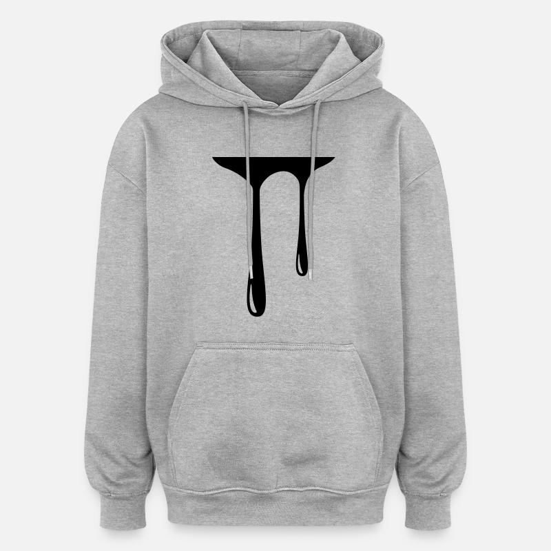 Teardrop - Sweat à capuche oversize unisexe - gris chiné