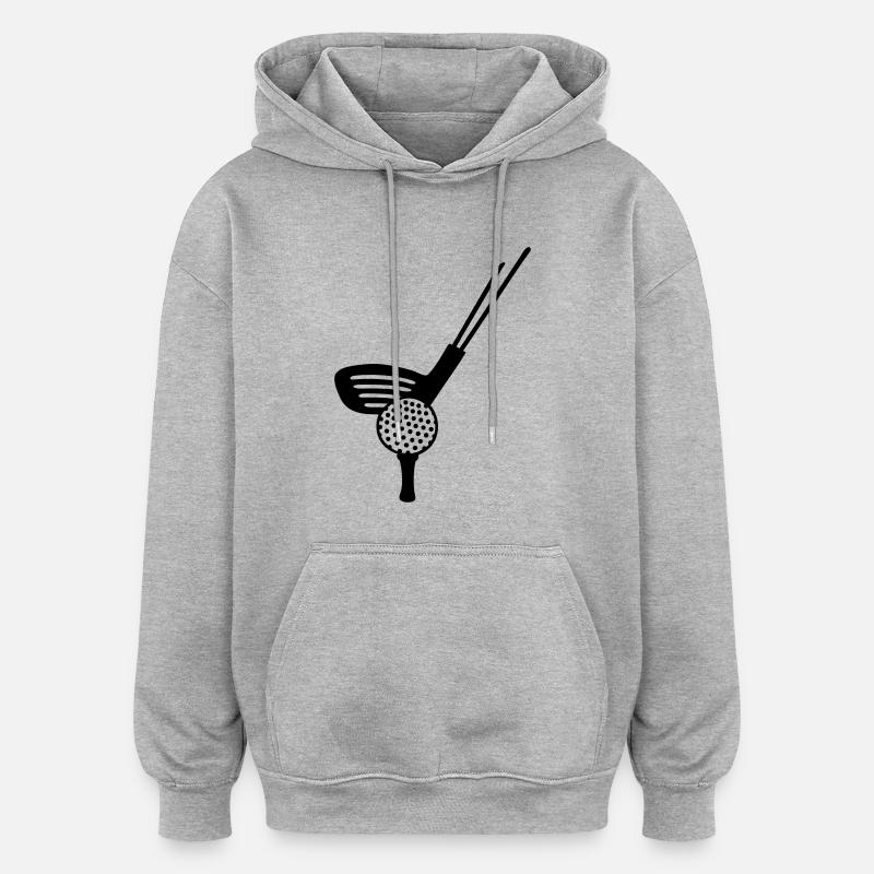 Golf - ligne - Sweat à capuche oversize unisexe - gris chiné