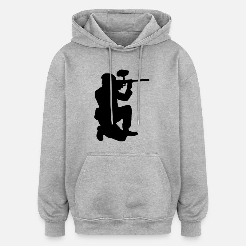 paintball - Oversized Unisex Hoodie - Grau meliert