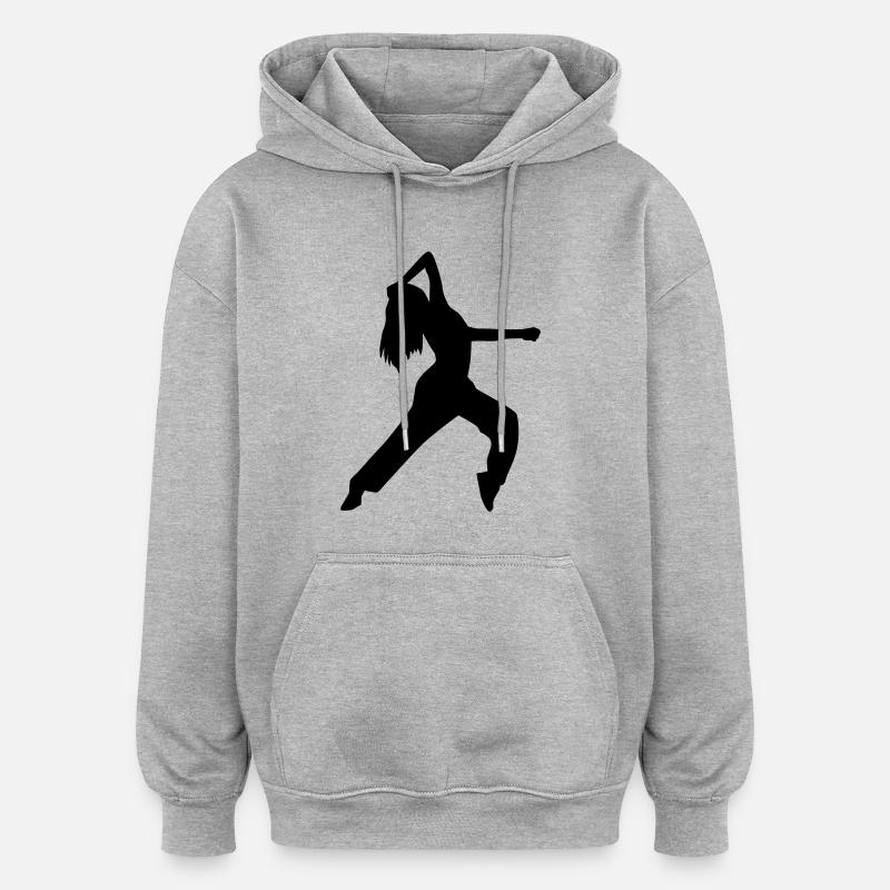 Tanzen - Oversized Unisex Hoodie - Grau meliert