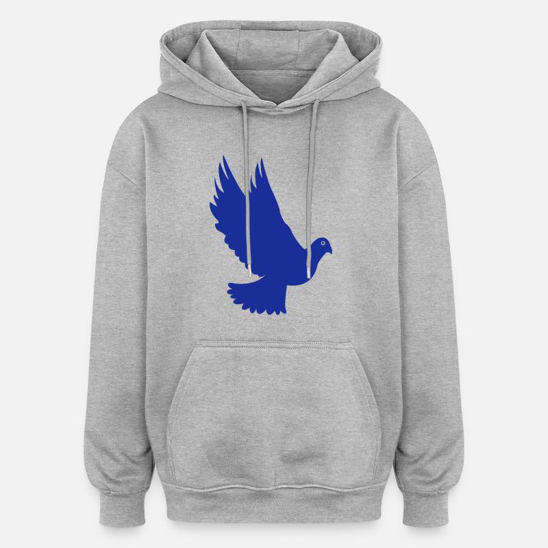 taube - Sweat à capuche oversize unisexe - gris chiné