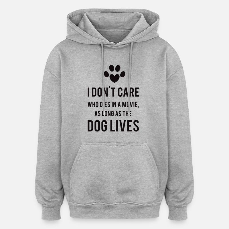 Dogs - Sweat à capuche oversize unisexe - gris chiné
