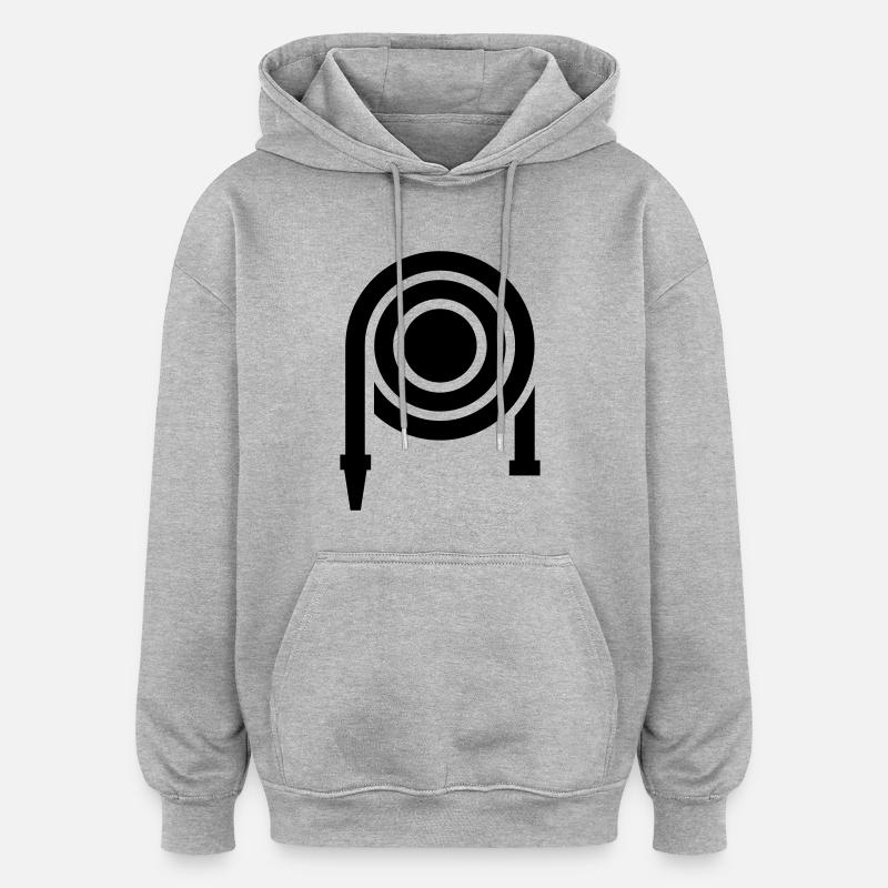 Fire hose - Oversized Unisex Hoodie - heather grey