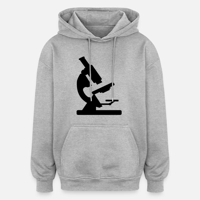 microscope - Oversized Unisex Hoodie - heather grey