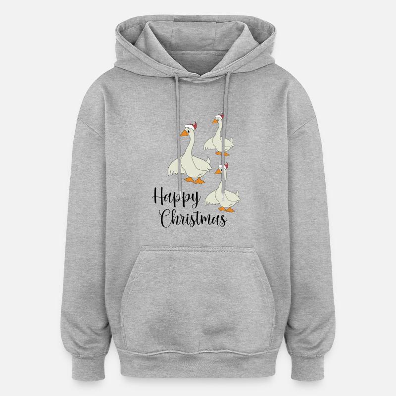 Joyeux Noël - Sweat à capuche oversize unisexe - gris chiné