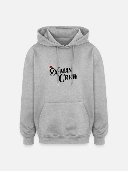 X-Mas Crew - Oversized Unisex Hoodie - heather grey