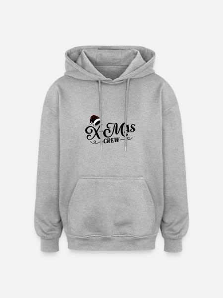 Christmas Crew Xmas - Oversized Unisex Hoodie - heather grey
