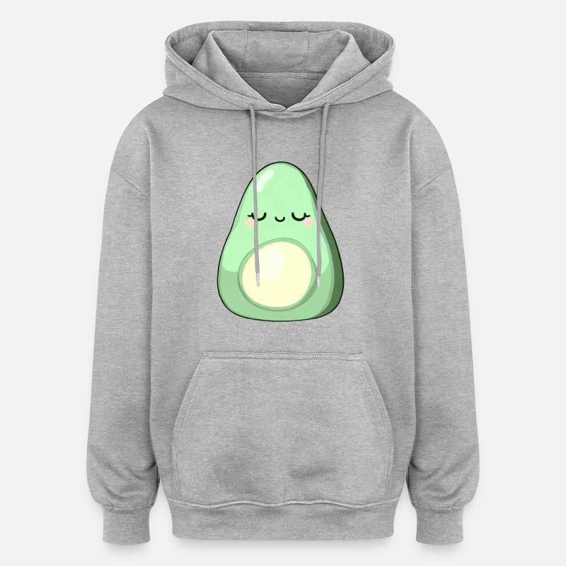 Avocat réfrigérant - Sweat à capuche oversize unisexe - gris chiné
