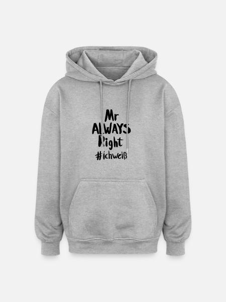 you - Oversized Unisex Hoodie - heather grey