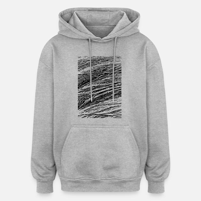 Résumé créatif - Sweat à capuche oversize unisexe - gris chiné