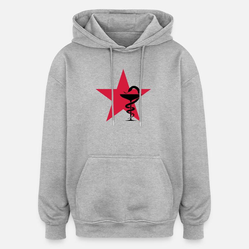 Pharmacy / Apotheke / Pharmacie - Sweat à capuche oversize unisexe - gris chiné
