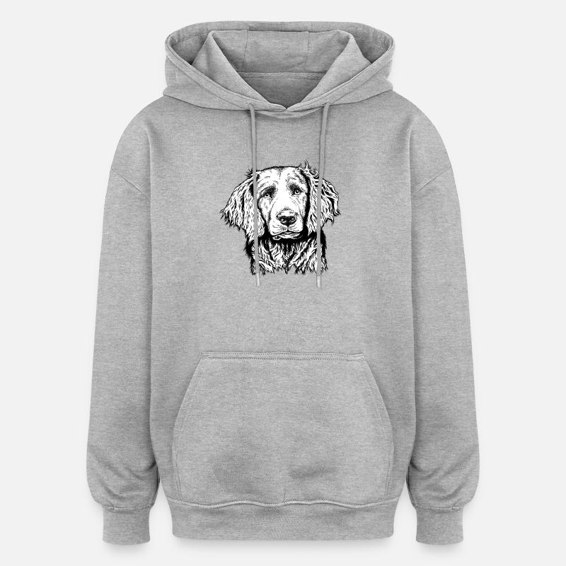 Portrait de caille - Sweat à capuche oversize unisexe - gris chiné