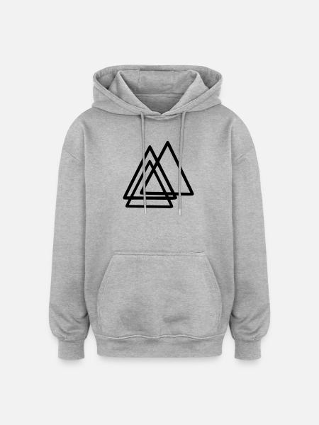 Shapes - Triangles - Oversized Unisex Hoodie - heather grey
