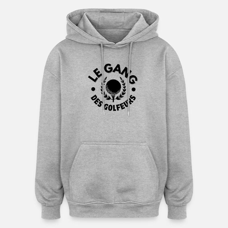 golf, golfeur, fan de golf - Sweat à capuche oversize unisexe - gris chiné