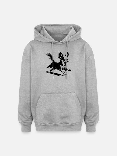 Chihuahua - Oversized Unisex Hoodie - heather grey
