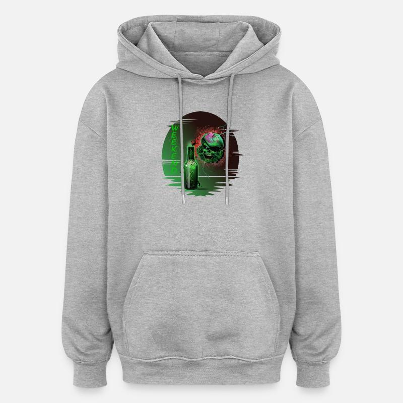 weekend - Sweat à capuche oversize unisexe - gris chiné