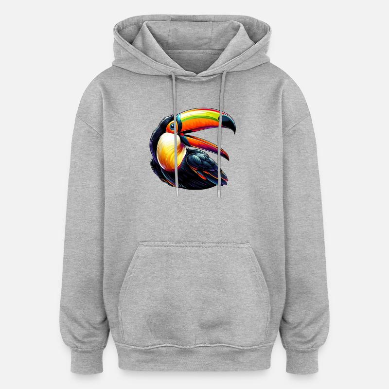 Tukan - Oversized Unisex Hoodie - Grau meliert