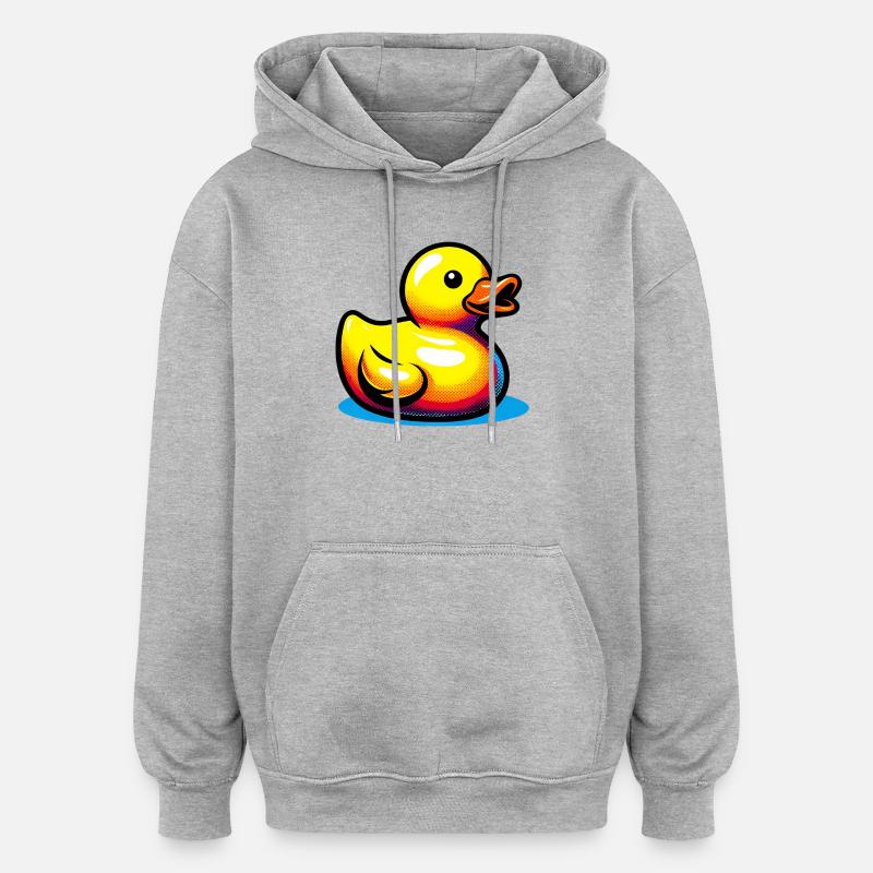 Caneton Canard Canard Canard - Sweat à capuche oversize unisexe - gris chiné