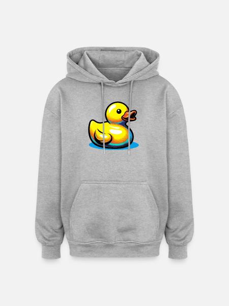 Duckling Duck Duck Duck - Oversized Unisex Hoodie - heather grey