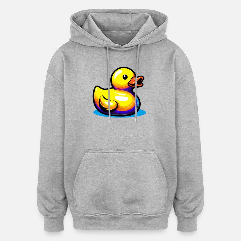 Caneton Canard Canard Canard - Sweat à capuche oversize unisexe - gris chiné