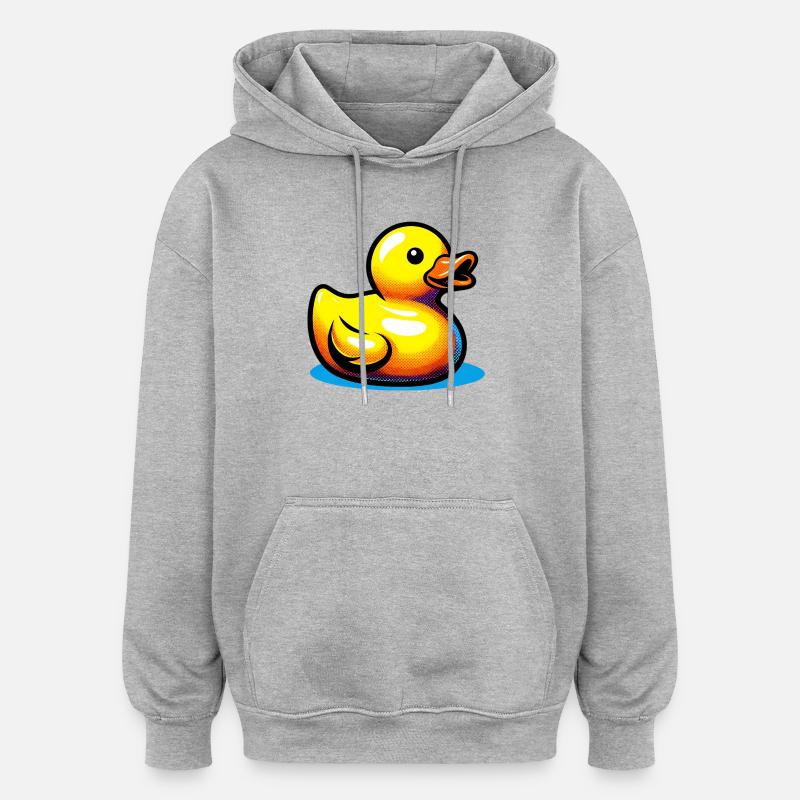 Caneton Canard Canard Canard - Sweat à capuche oversize unisexe - gris chiné